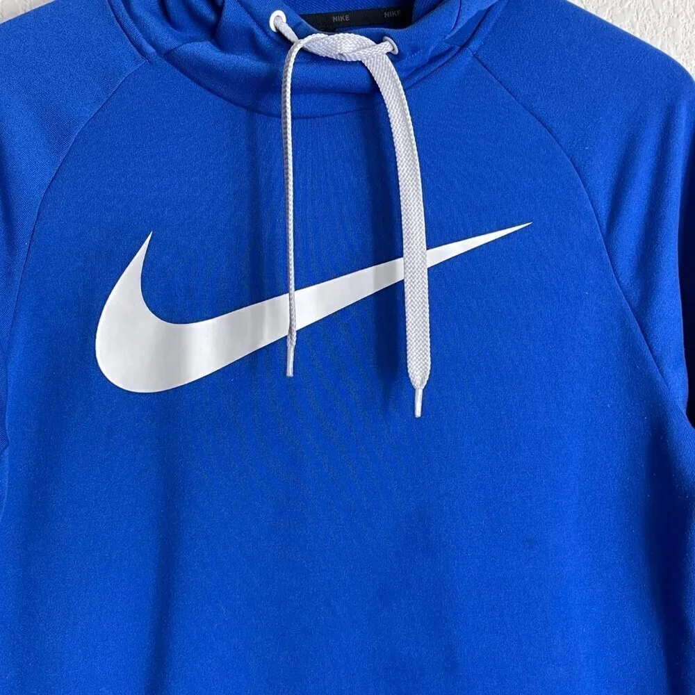 Nike Blue Hoodie with White Swoosh – Women’s Medium